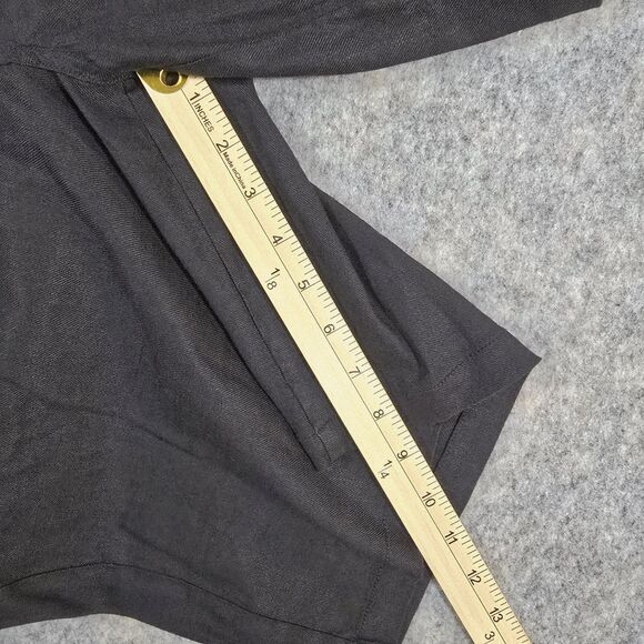 NYDJ Womens NWT Black Solid Lift/Tuck Linen Blend Bermuda Shorts Sz 12 Slimming - Picture 7 of 11